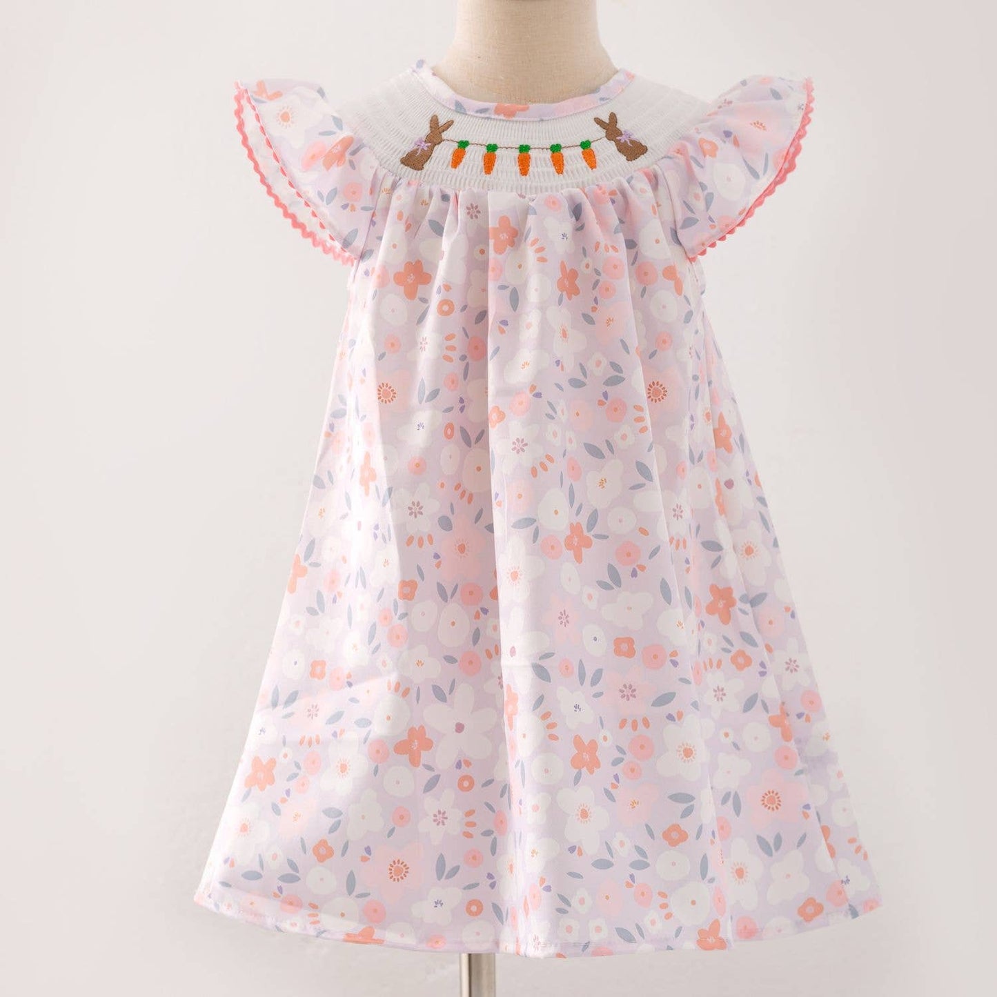 Carrot Patch Smocked Girls Dress Easter