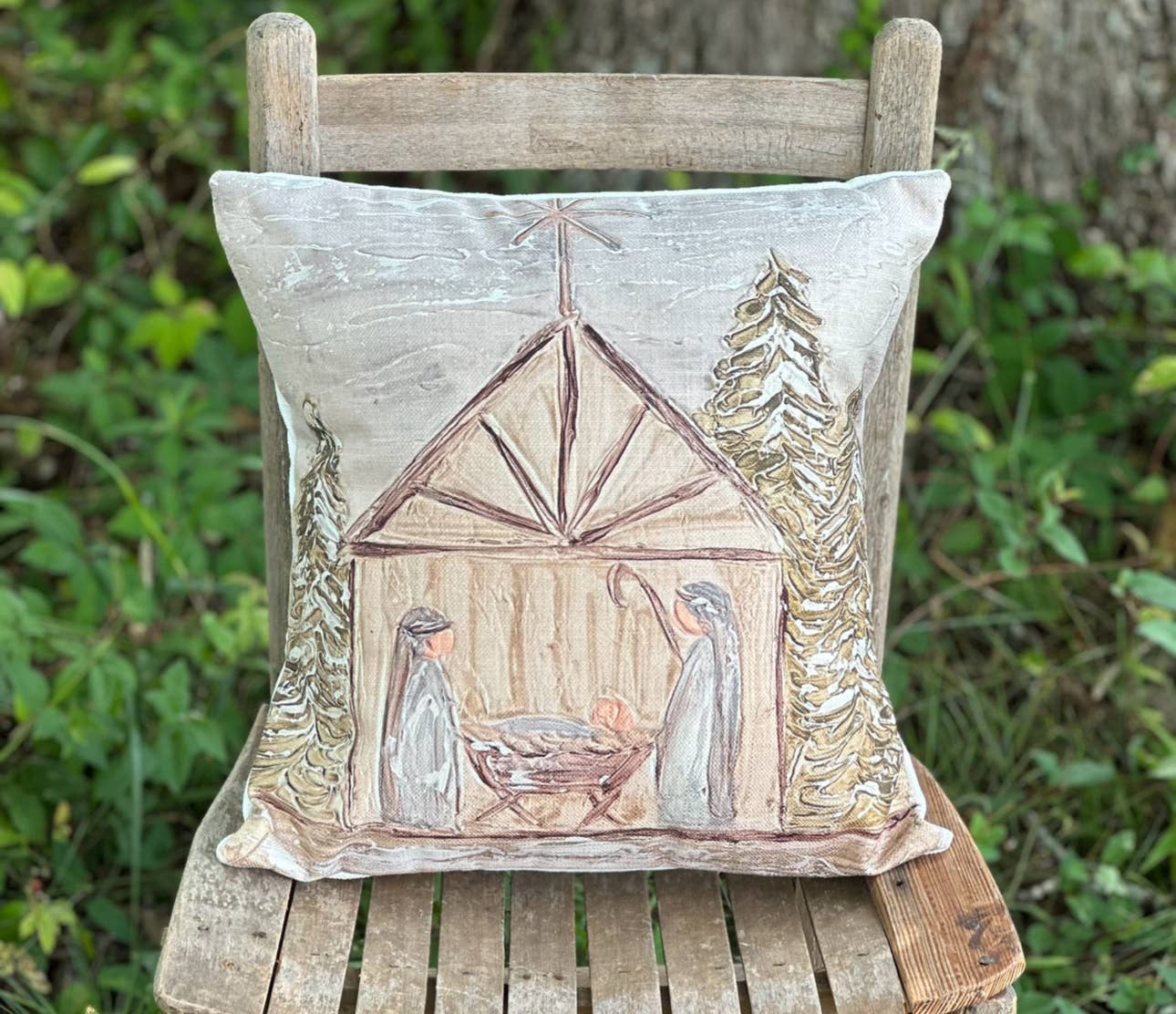 New Nativity Pillow