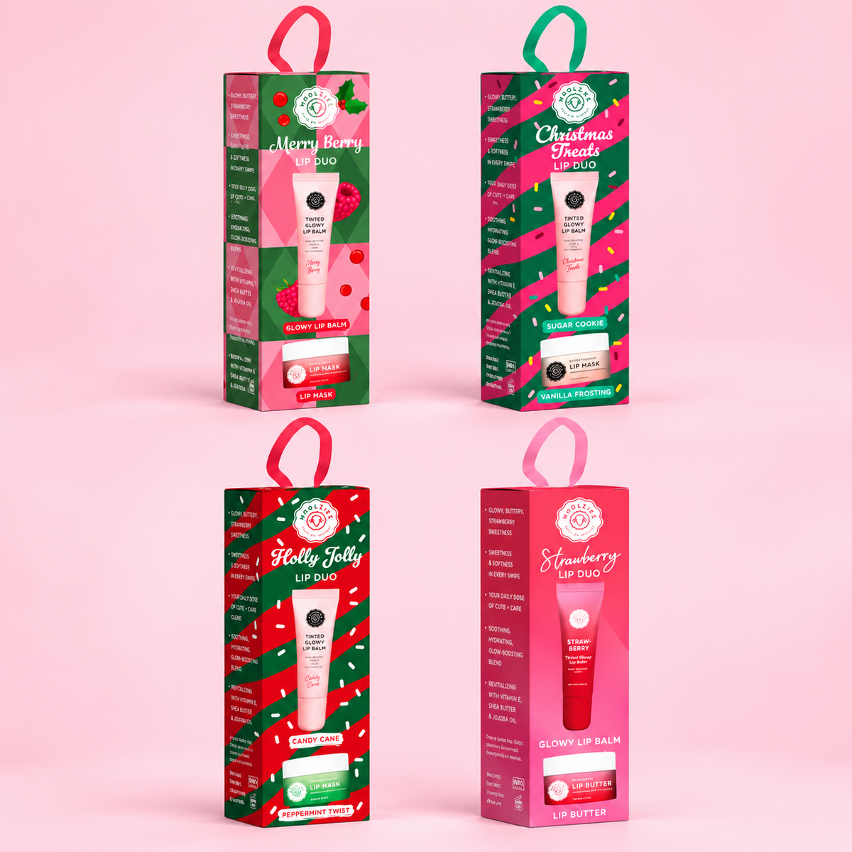 Holiday Lip Duo Stocking Stuffers – 12pc, 4 Styles