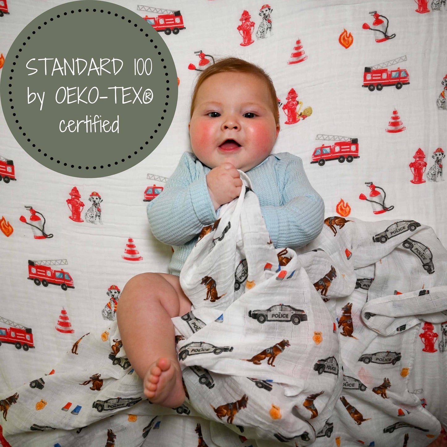 Policeman Muslin Swaddle