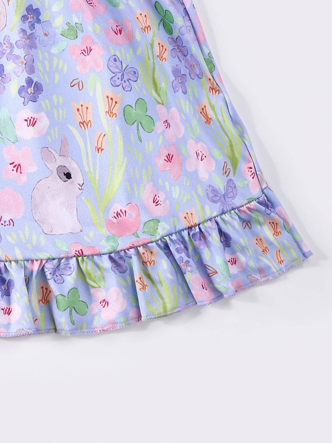 Periwinkle Bunny Garden Girls Dress Easter
