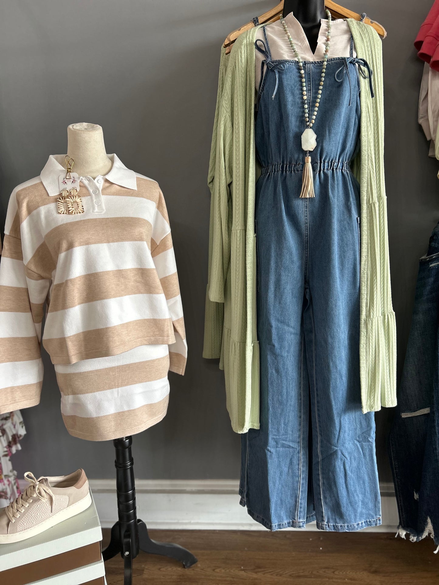 Bow Tie Denim Jumper