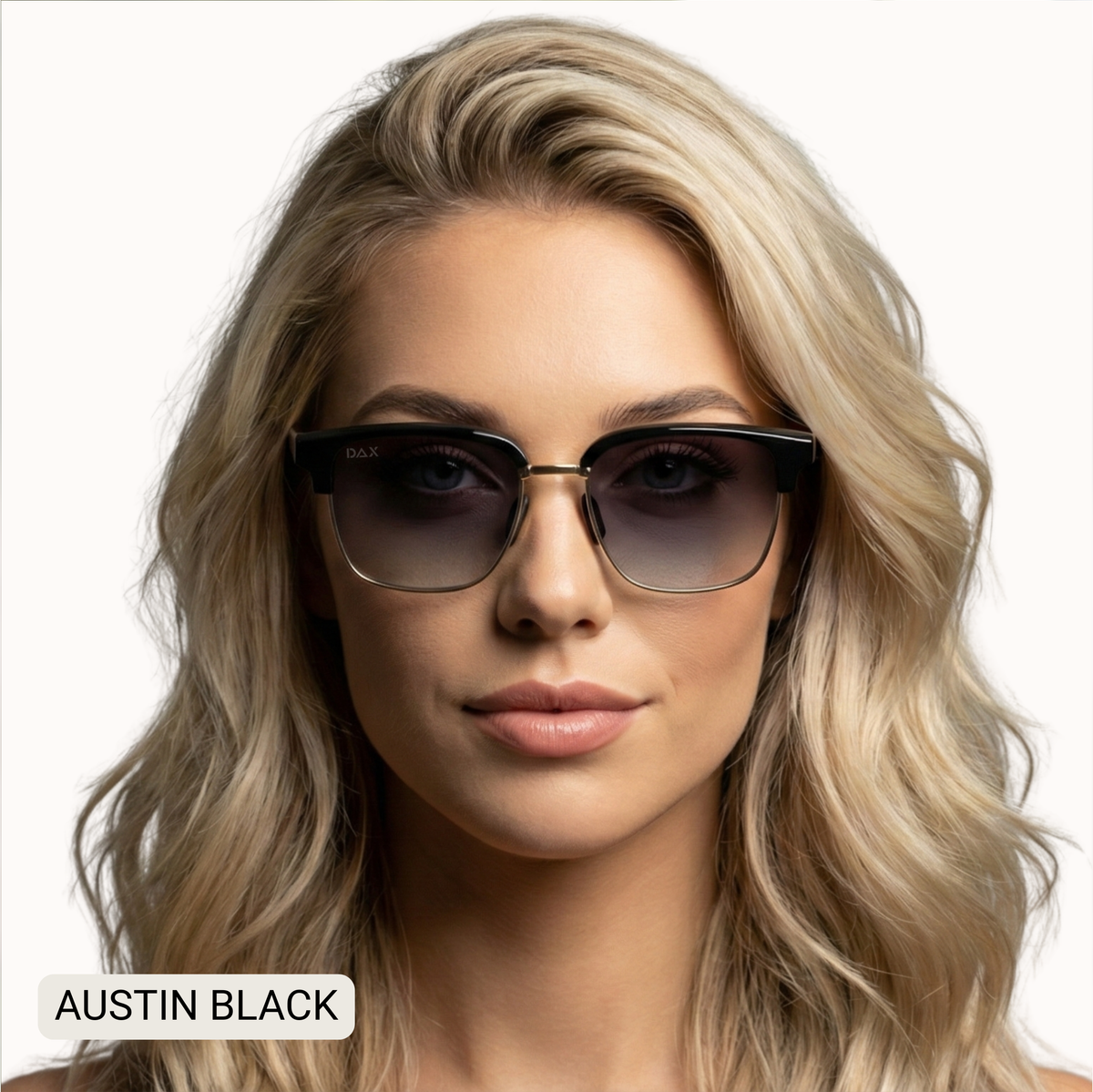 Austin Polarized Square Sunglasses in Black