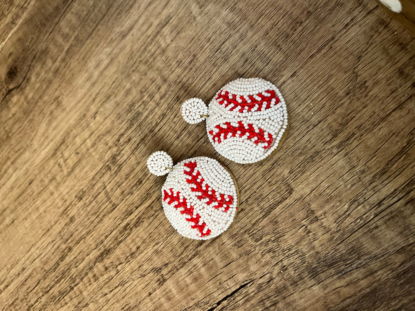 Baseball Bead Earring
