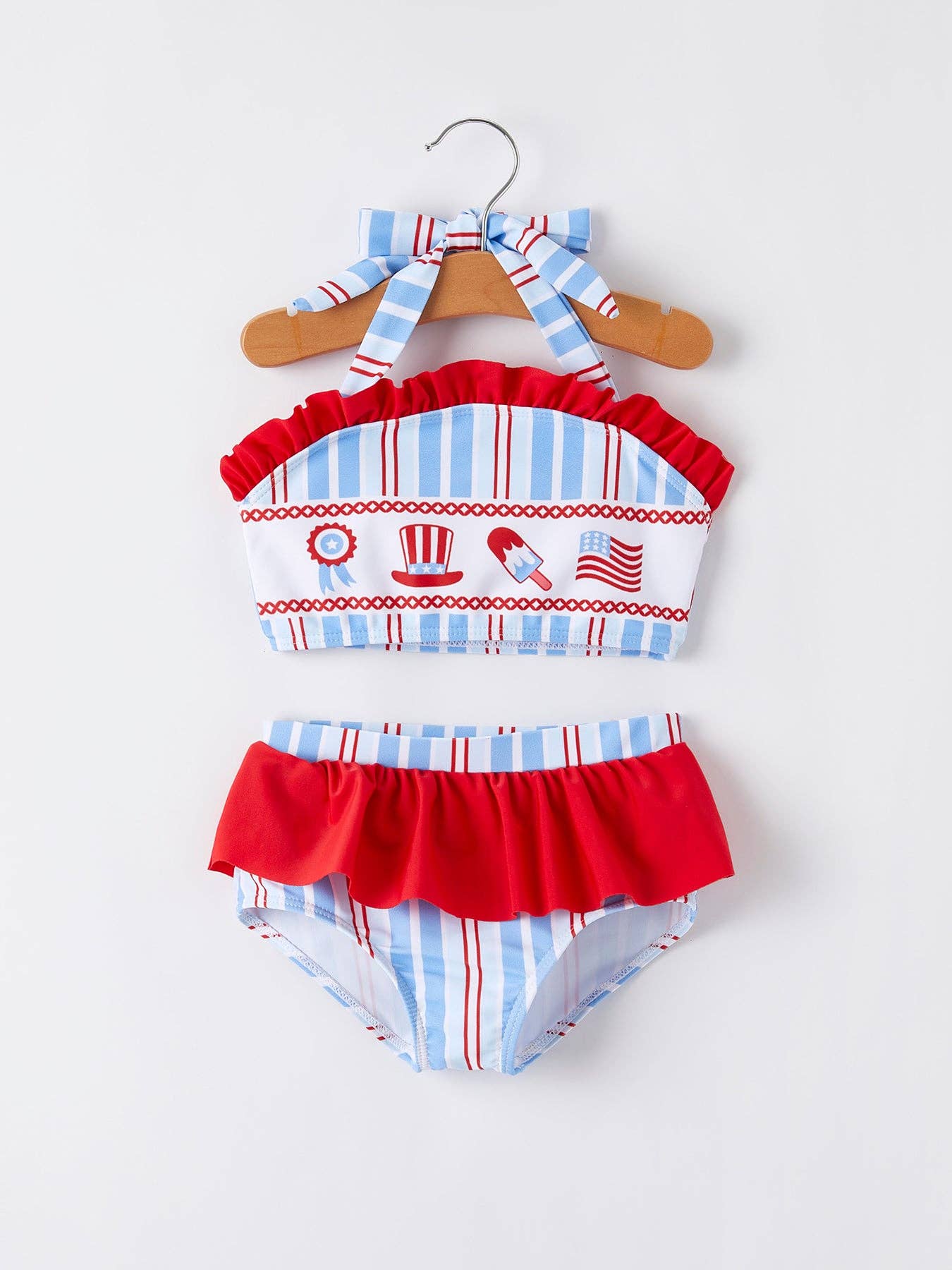 Independence Day Ice Cream Stripe Swimsuit
