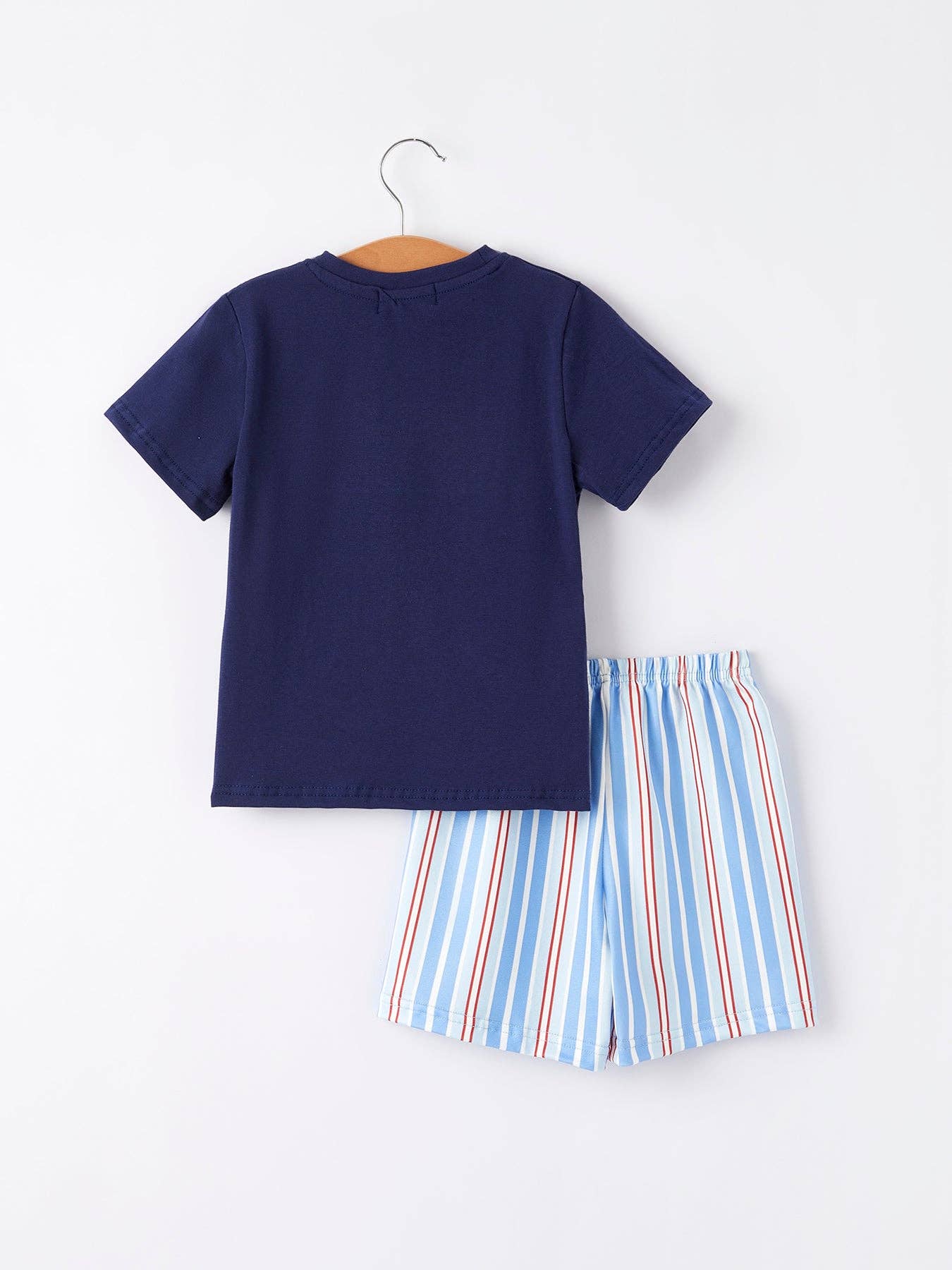 American Ice Cream Smock Embroidery Shorts Set