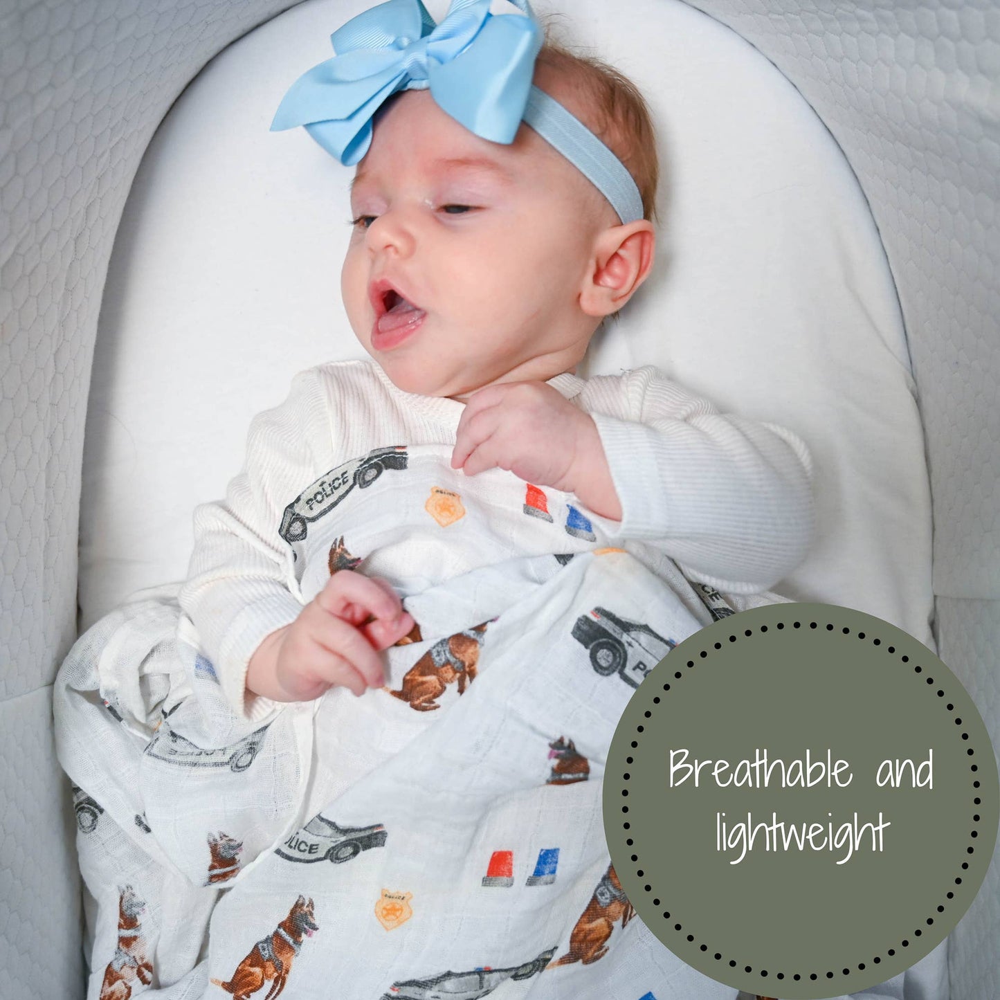 Policeman Muslin Swaddle