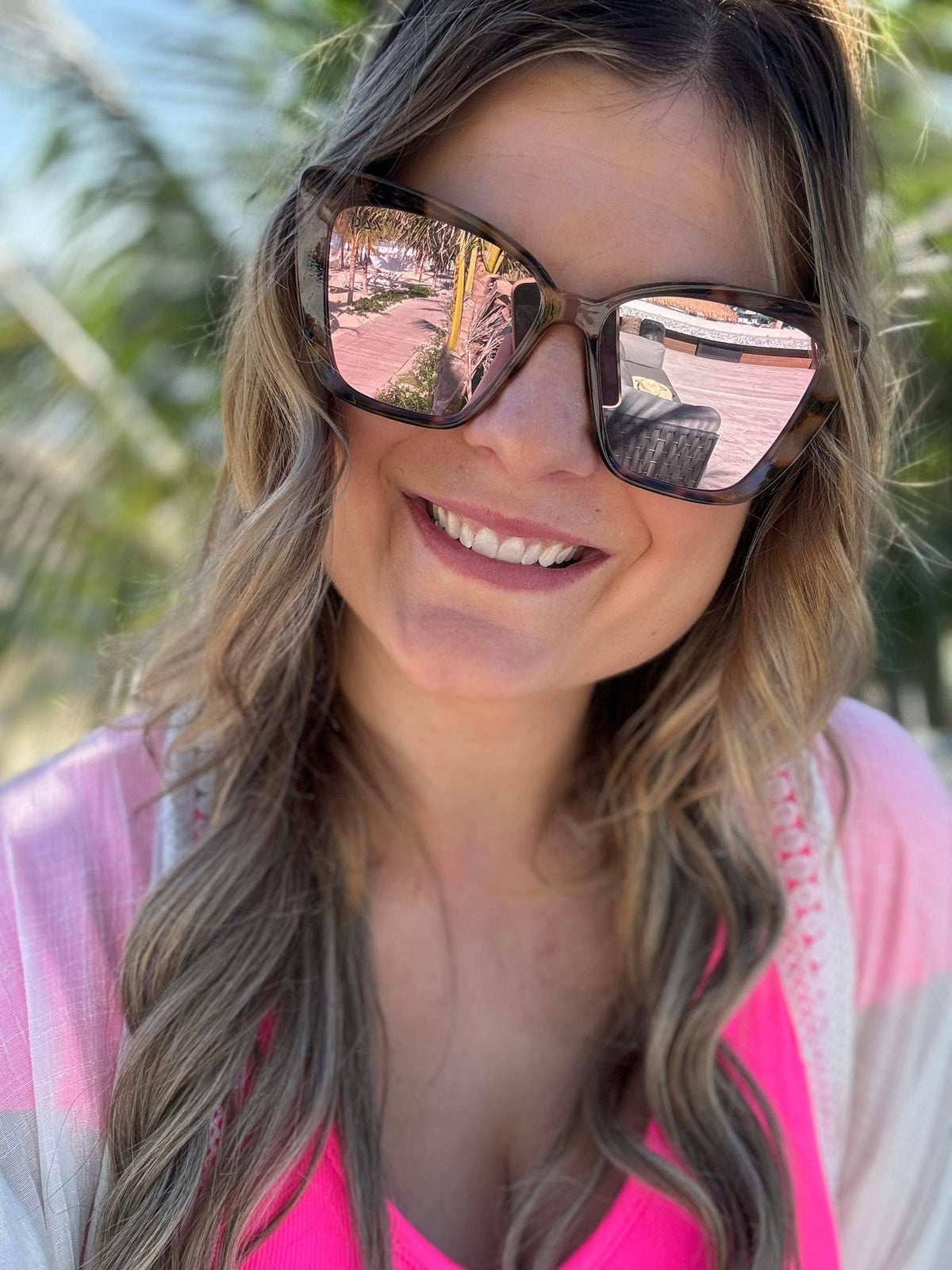 Callie Medium Cat Eye Sunglasses in Cheetah