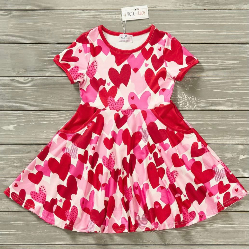 Girls Valentine Vibes Dress