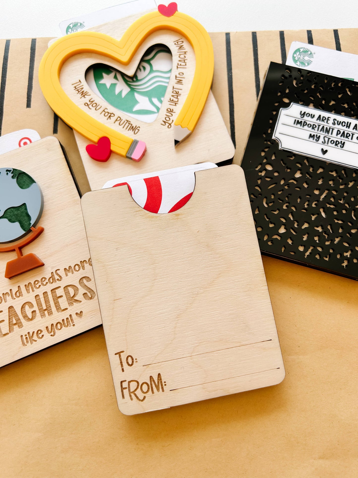 Teacher Giftcard Holder: Pencil Heart