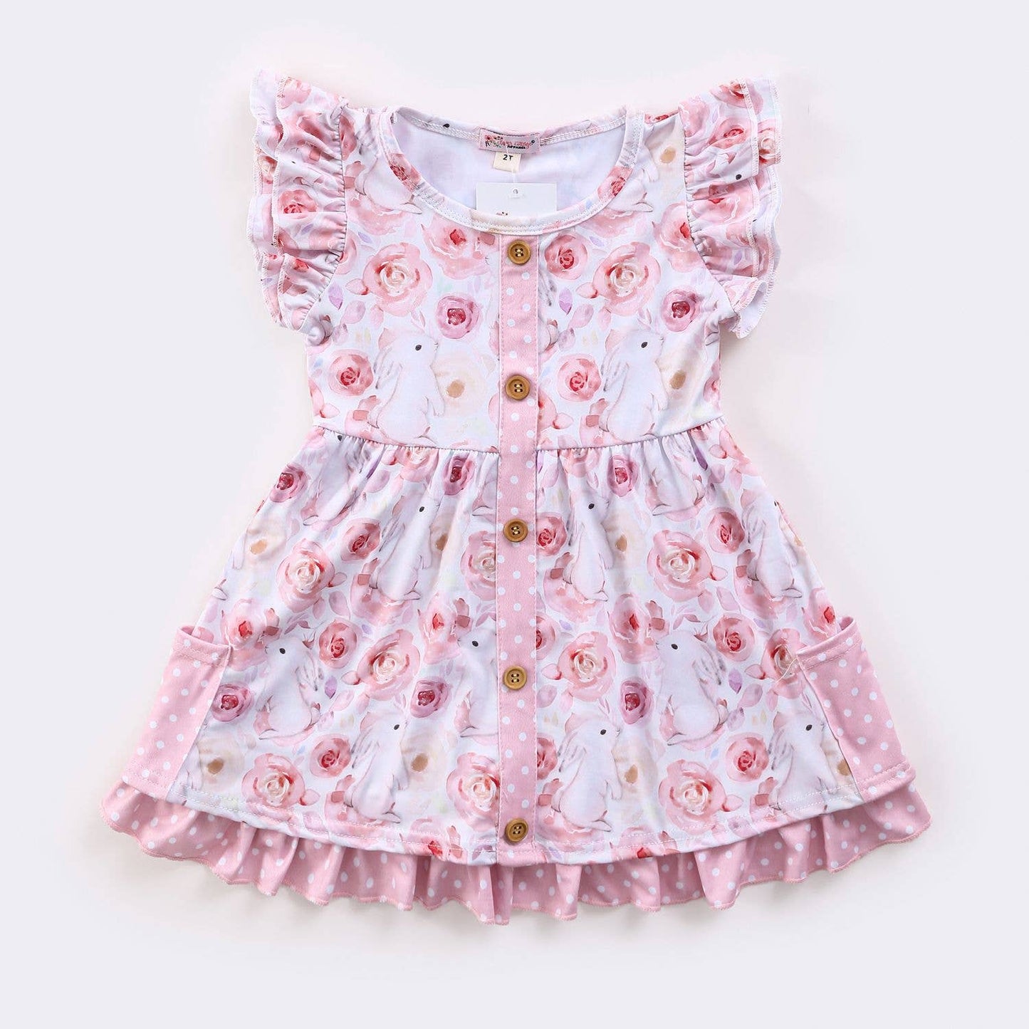 Bunny Blooms Girls Dress Easter