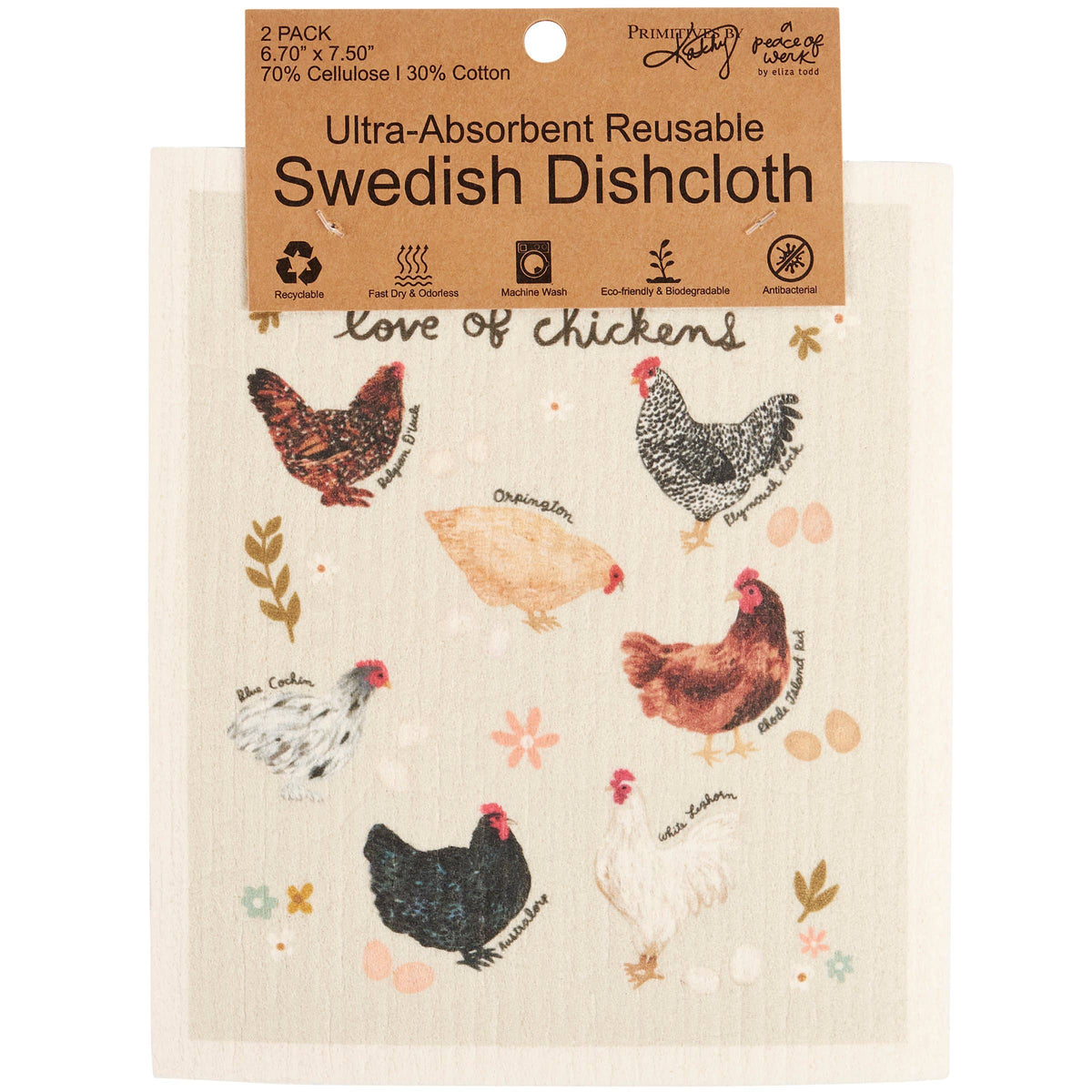 Love Of Goats Swedish Dishcloth Set