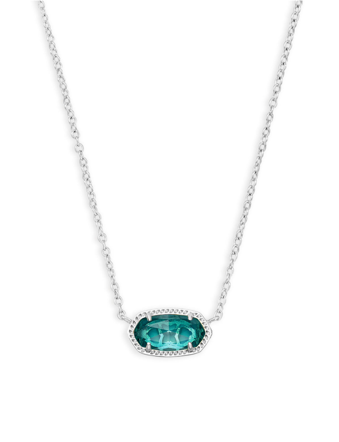 Elisa London Blue Short Pendant Necklace