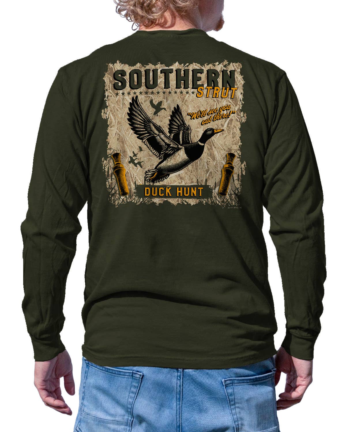 Duck Hunt Label Long Sleeve Tee