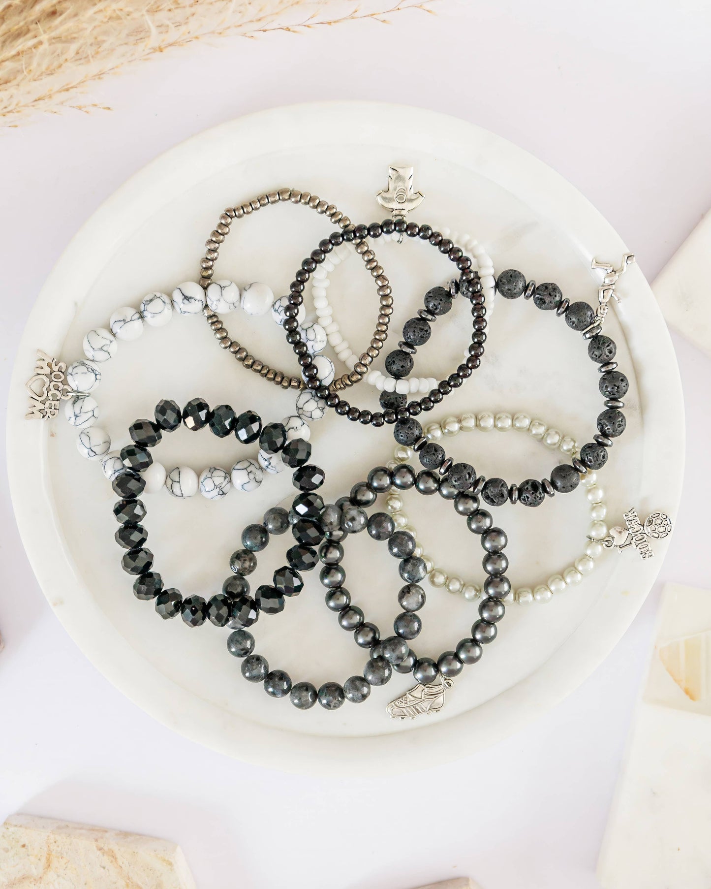 Soccer Mom Handmade Beaded Bracelets Set