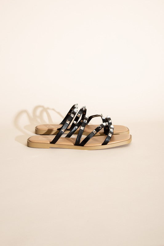 STUD FLAT SLIDES