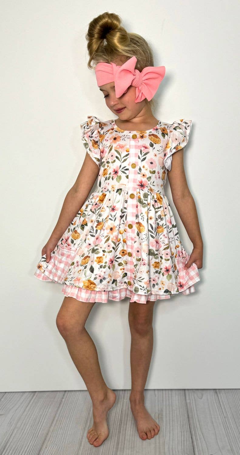 Wispy Blooms Girls Dress