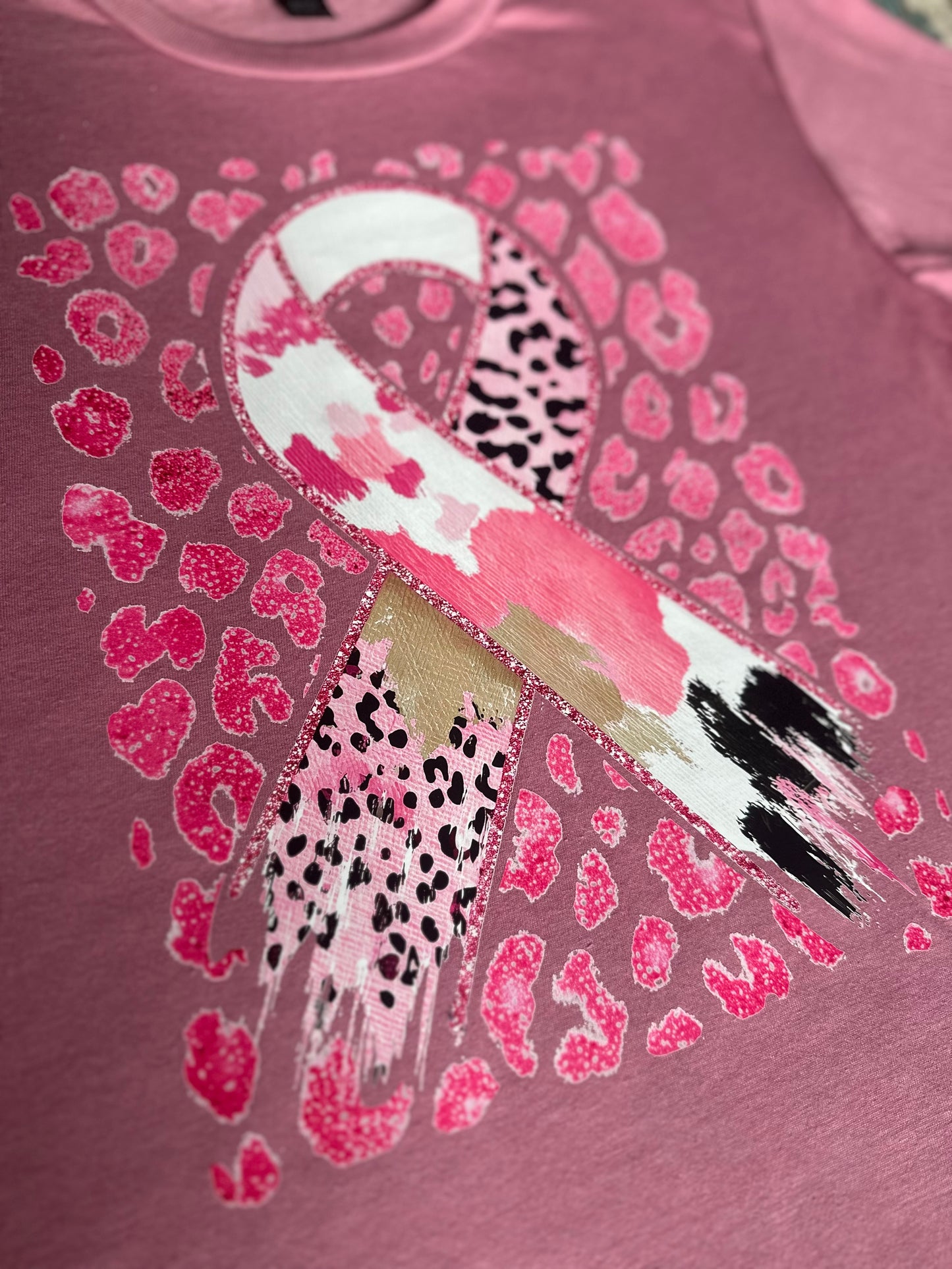 Leopard Breast Cancer Awareness Tee
