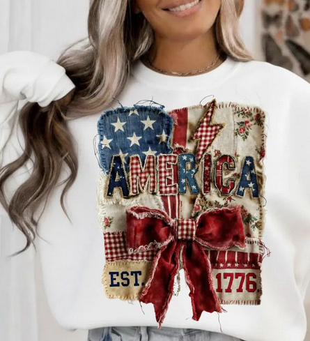 Vintage Patchwork America 1776 Tee
