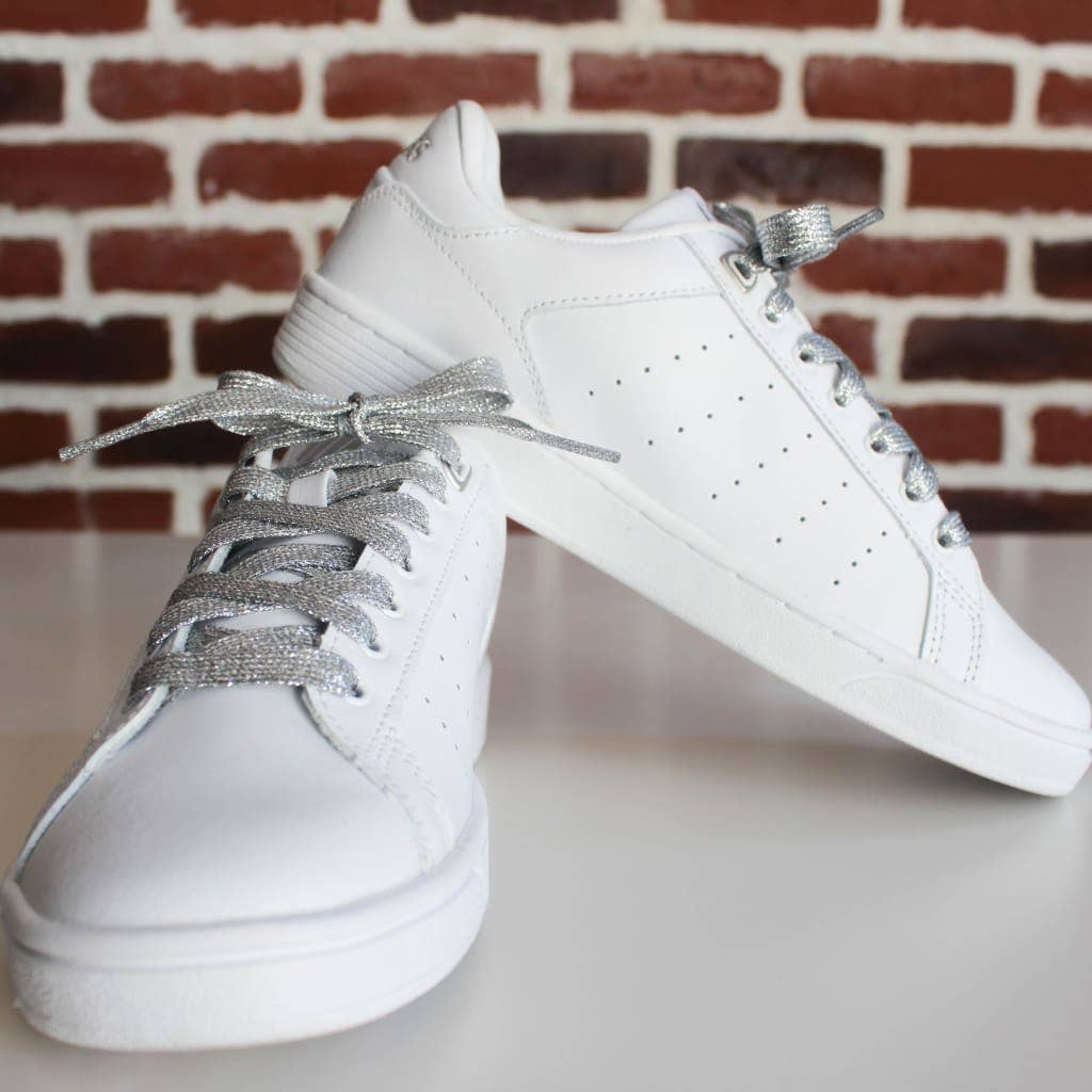 Silver Glitter Laces