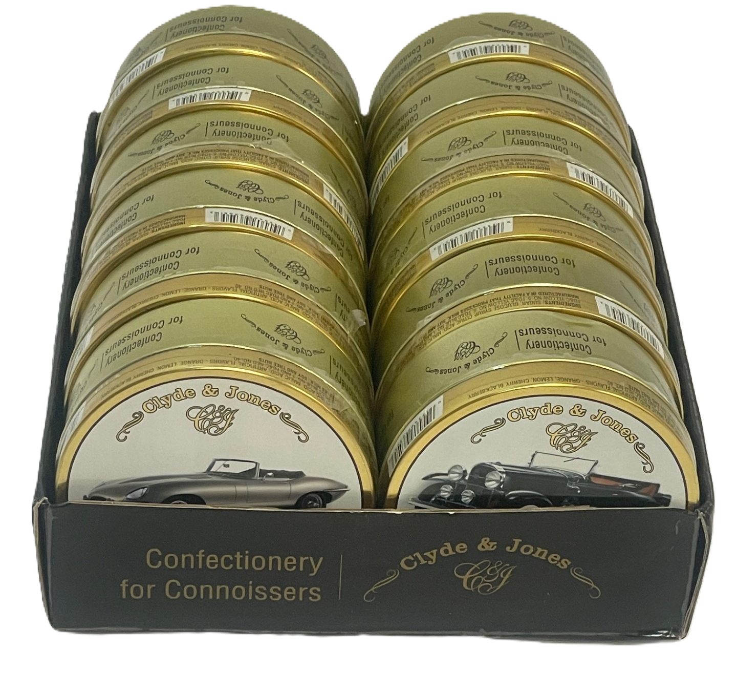 Clyde & Jones Mixed Candy – Classic Cars Collection Tin
