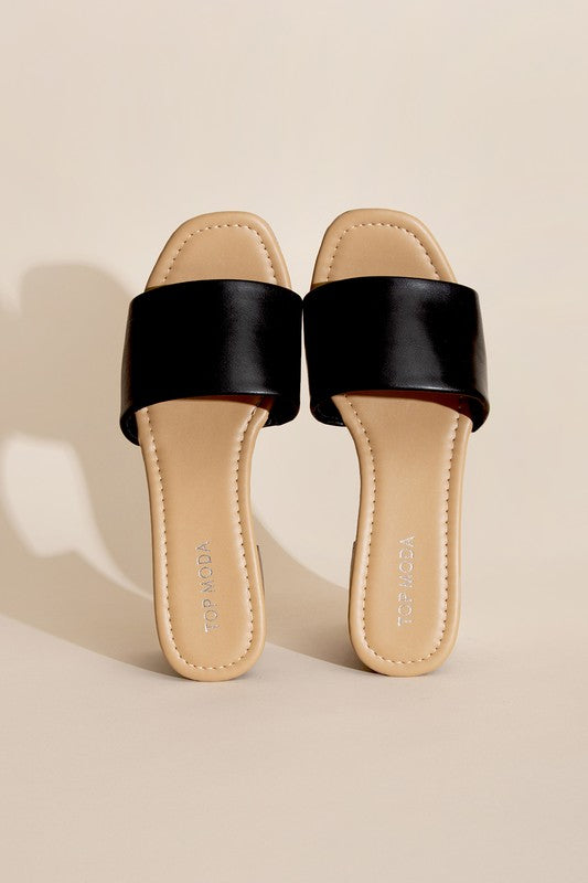 SLIDE MULE HEELS
