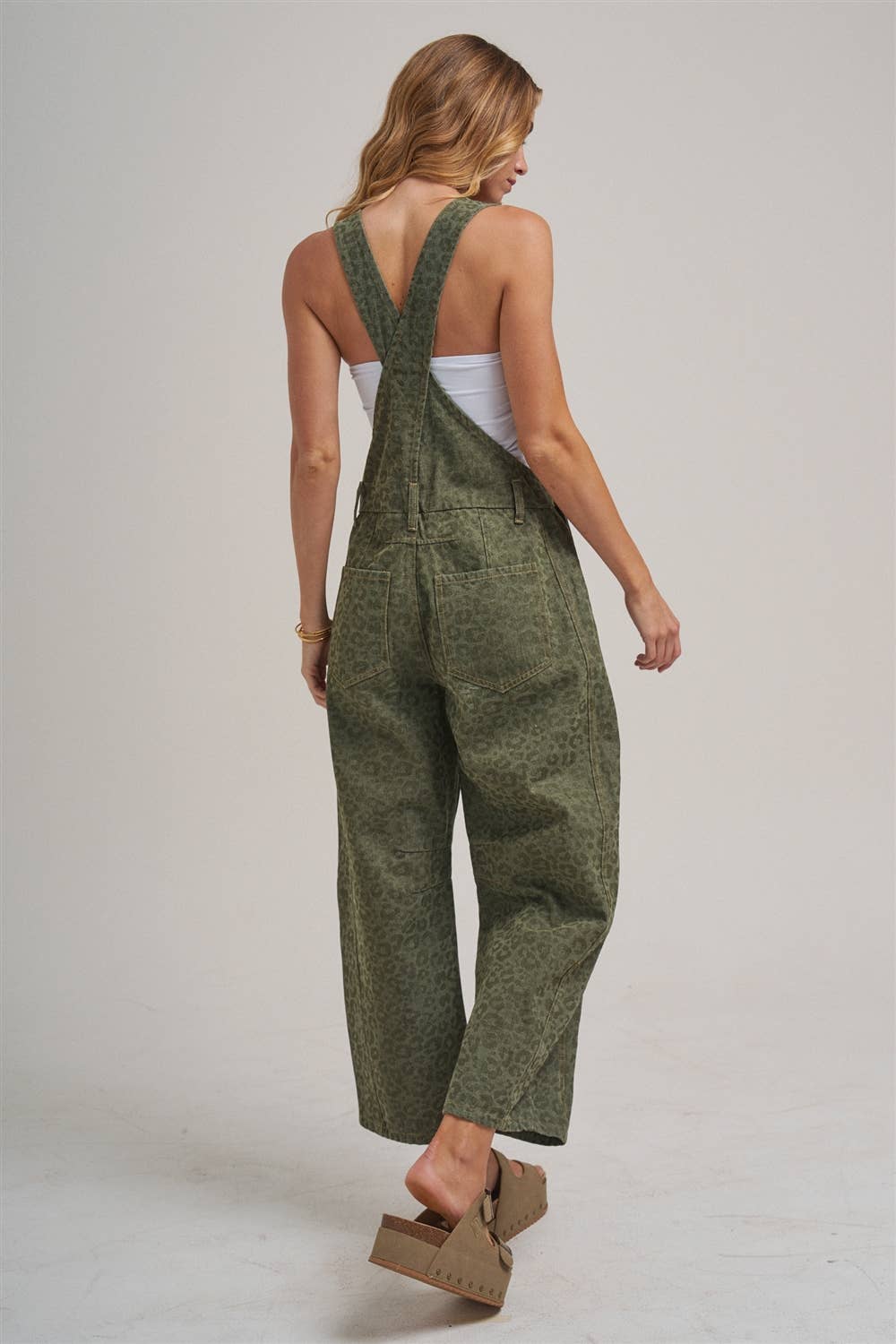 Vintage Leopard Overall Jumpsuit