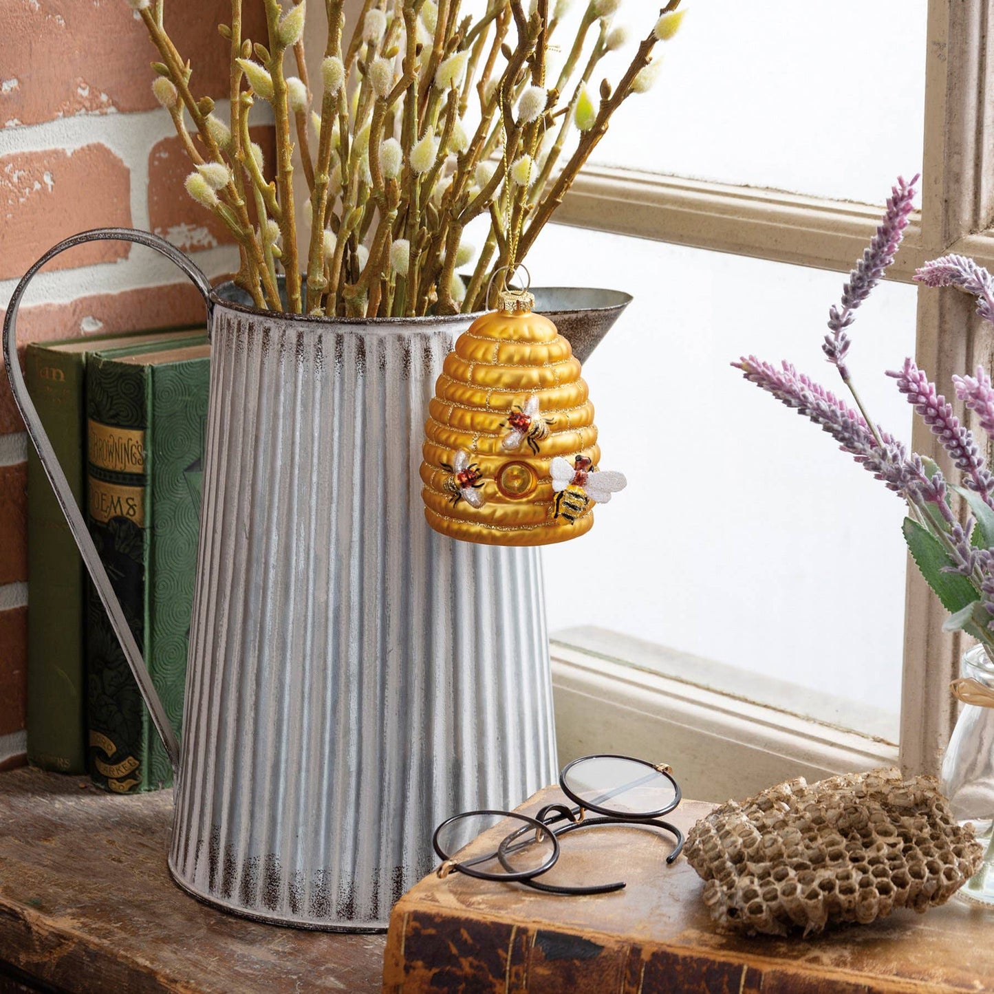 Glass Beehive Ornament