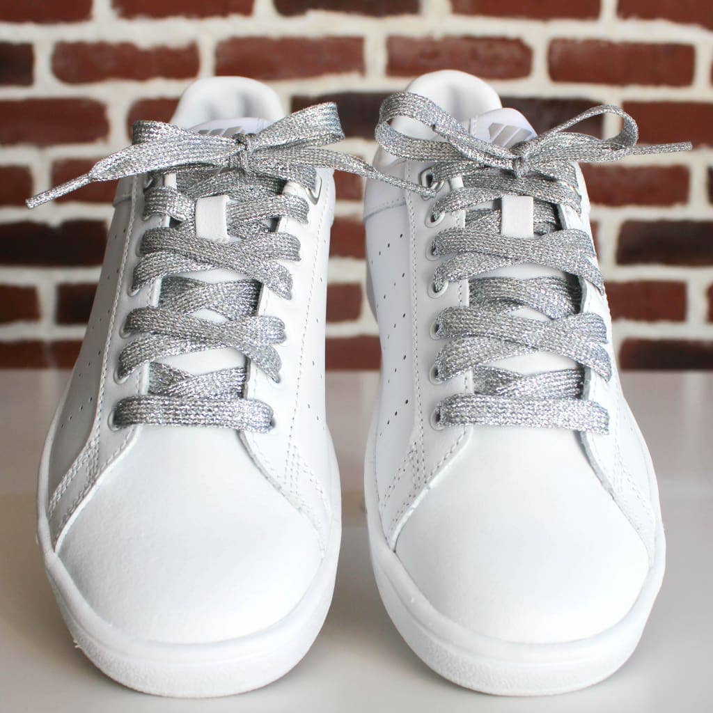 Silver Glitter Laces