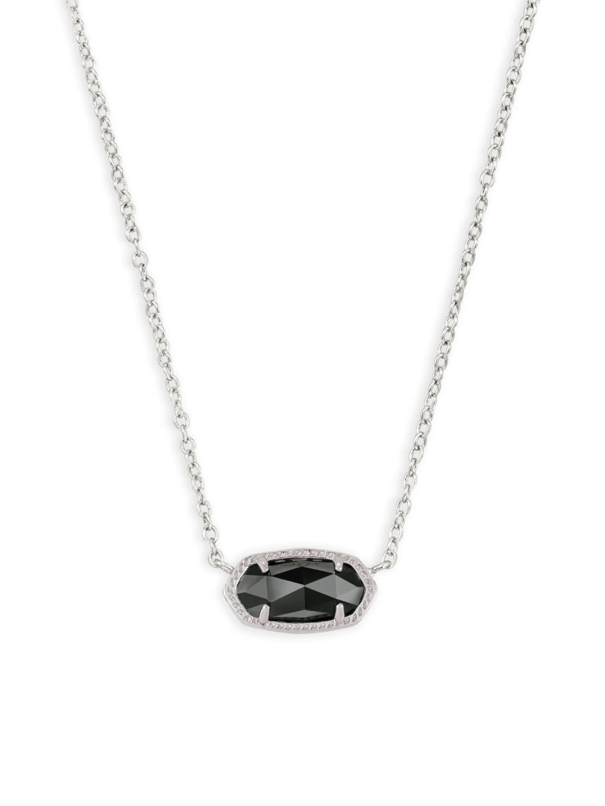 Elisa Black Short Pendant Necklace