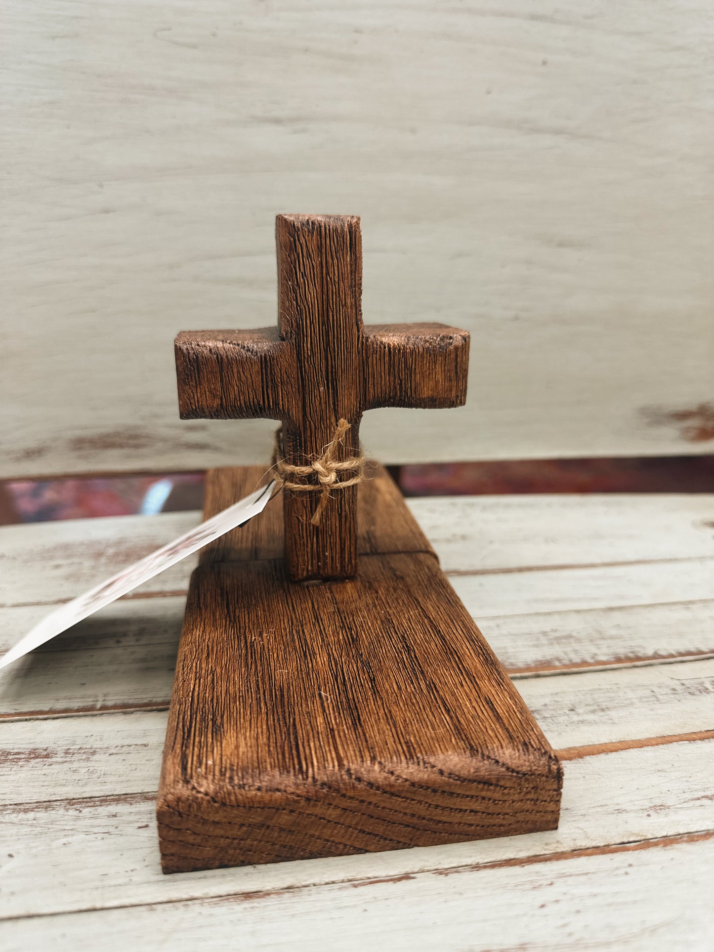 Oak Cross Bookends - Lanes Woodworking