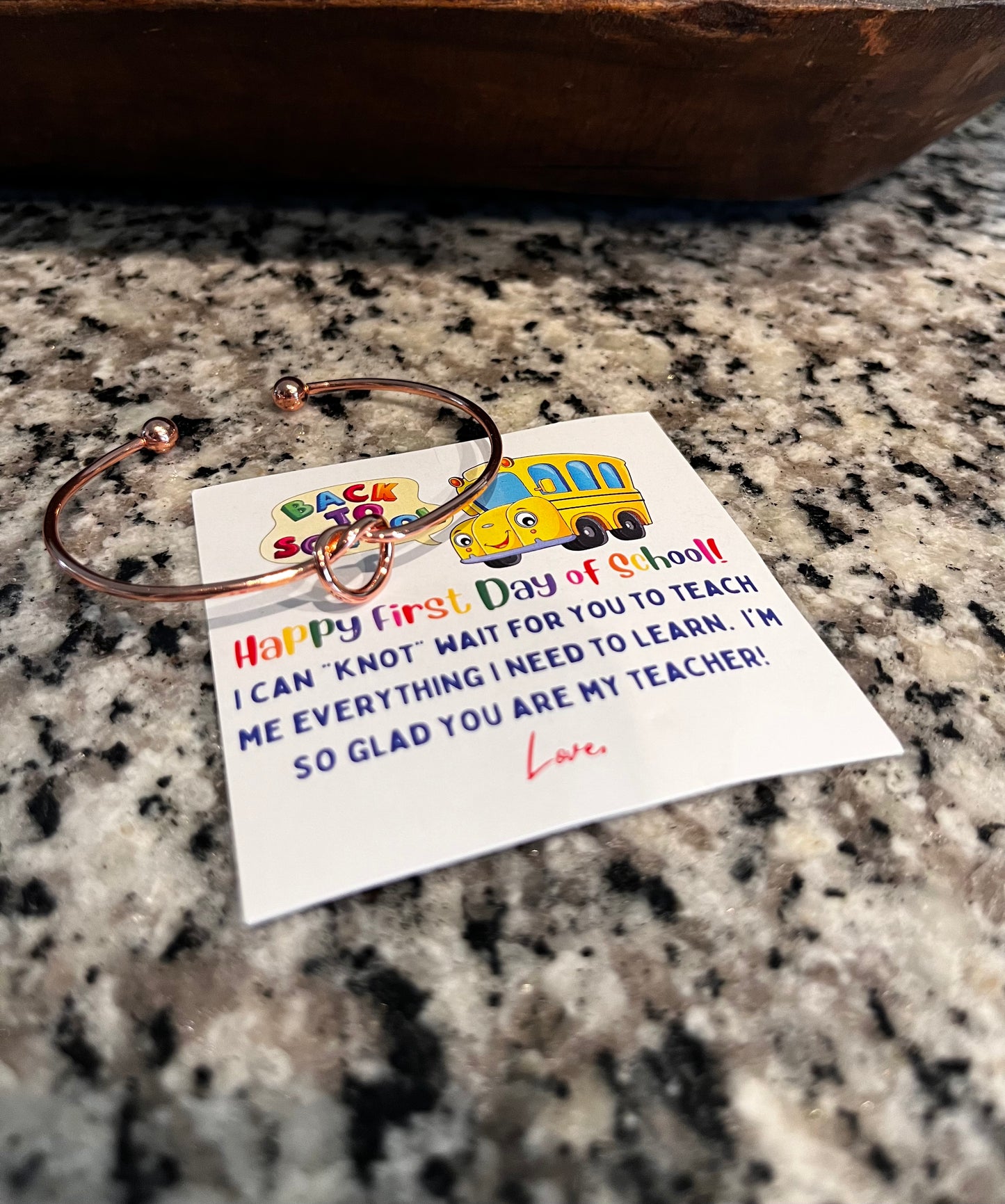 First Day of School Bracelet