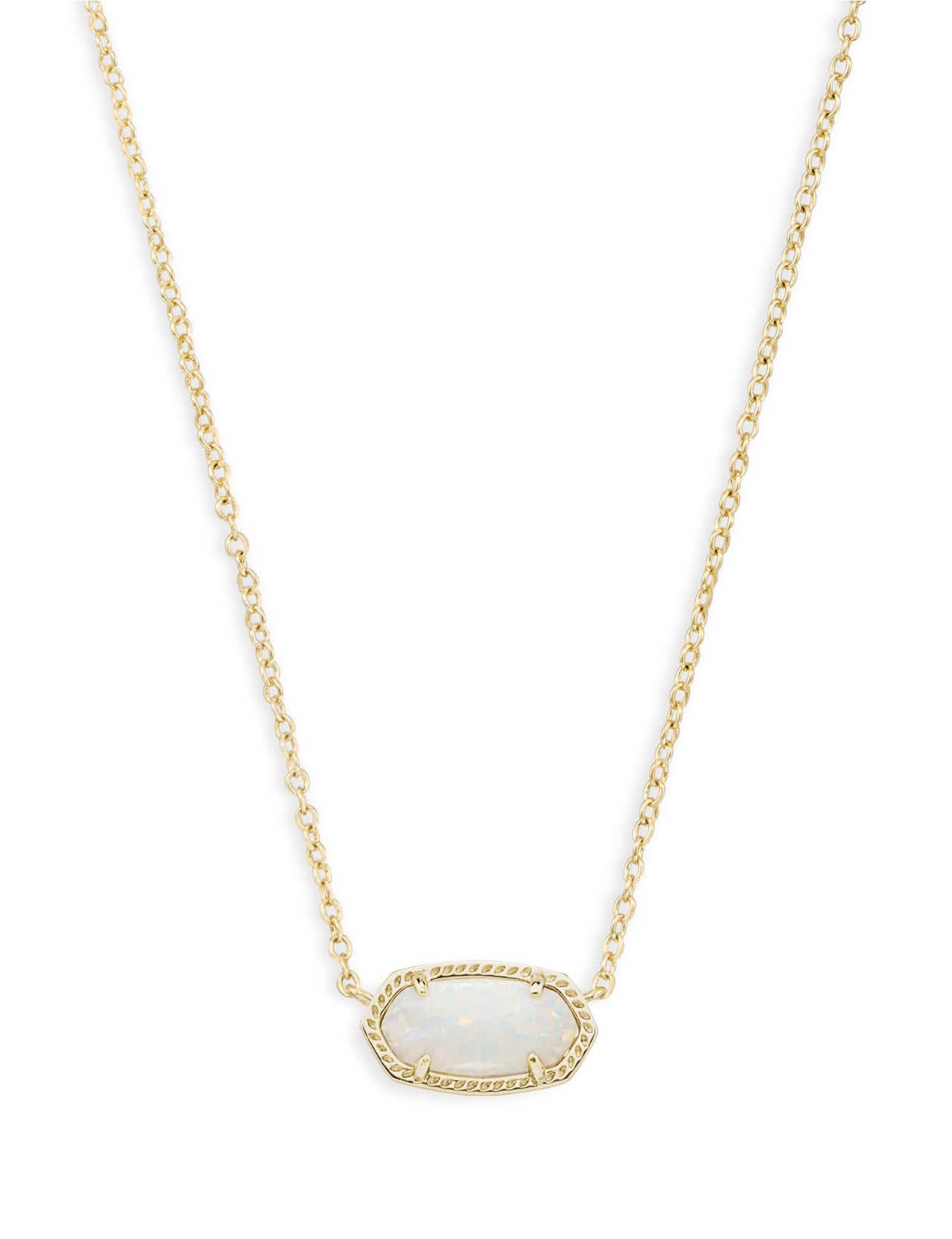 Gold Opal Elisa Short Pendant Necklace