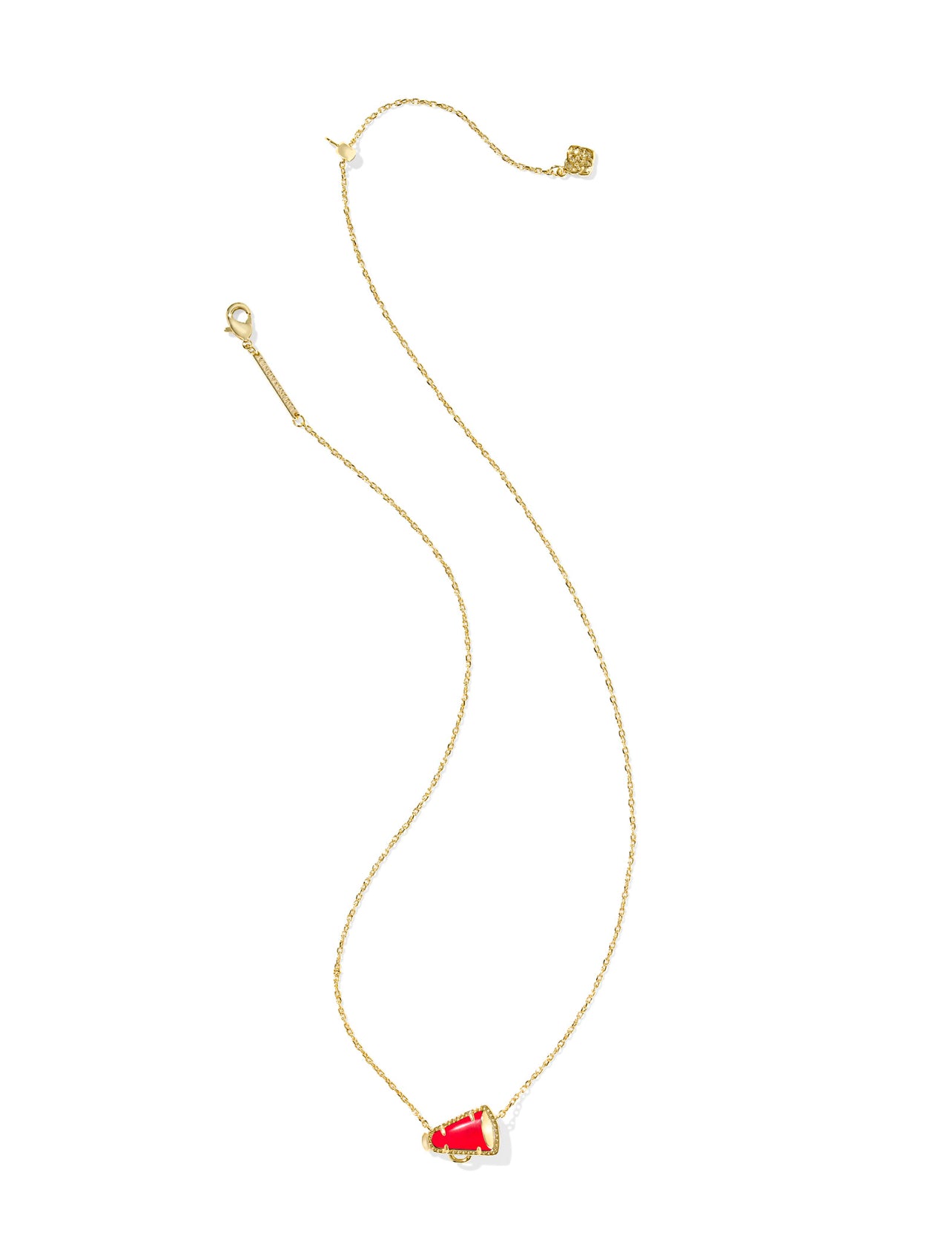 Gold Red Illusion Cheer Necklace