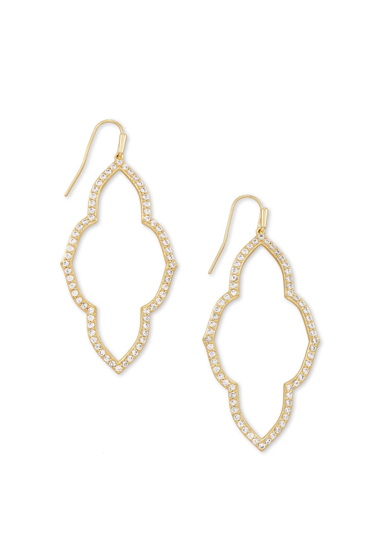 Abbie Open Frame Earrings Gold