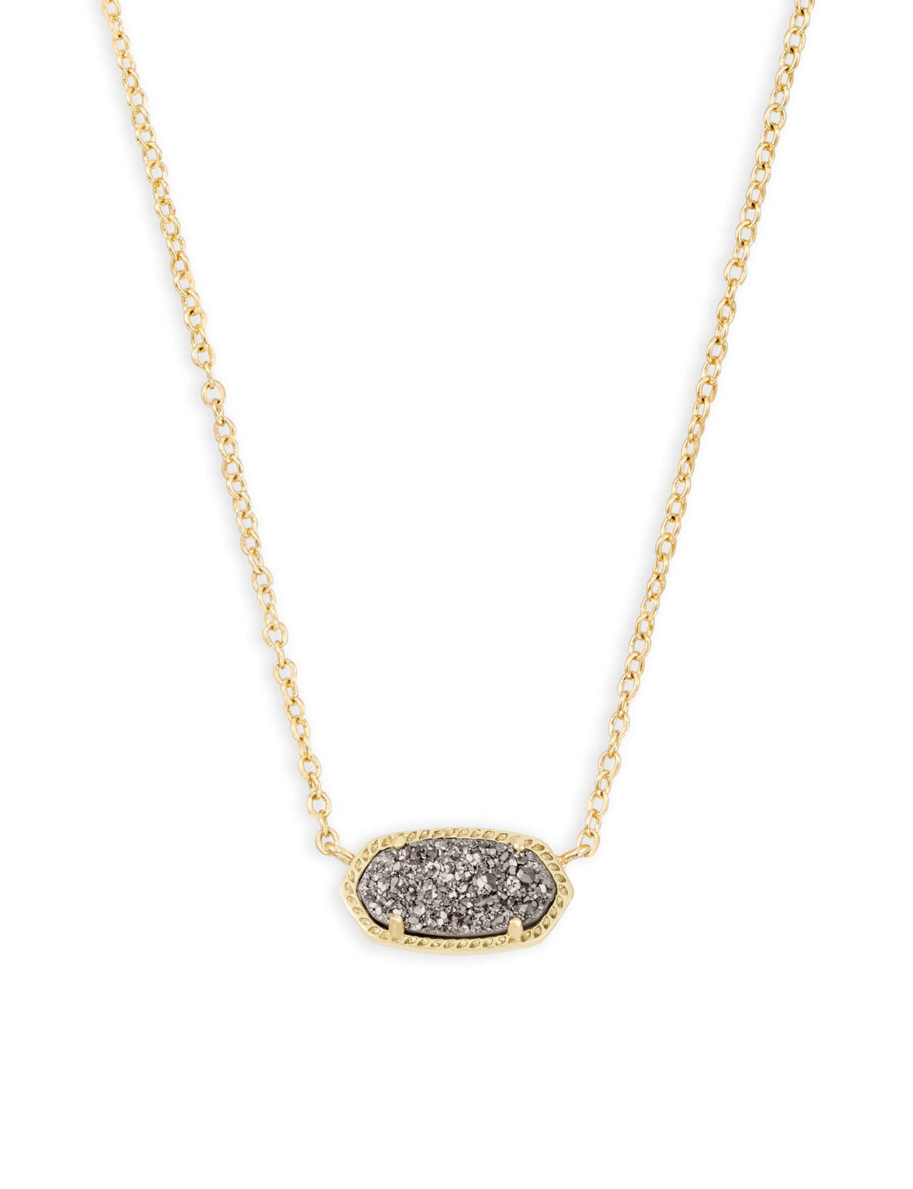 Elisa Gold Platinum Drusy Necklace