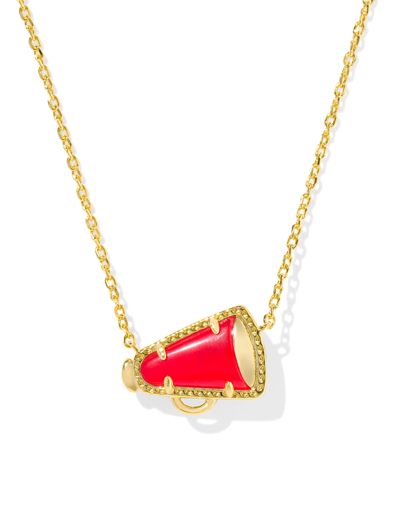 Gold Red Illusion Cheer Necklace