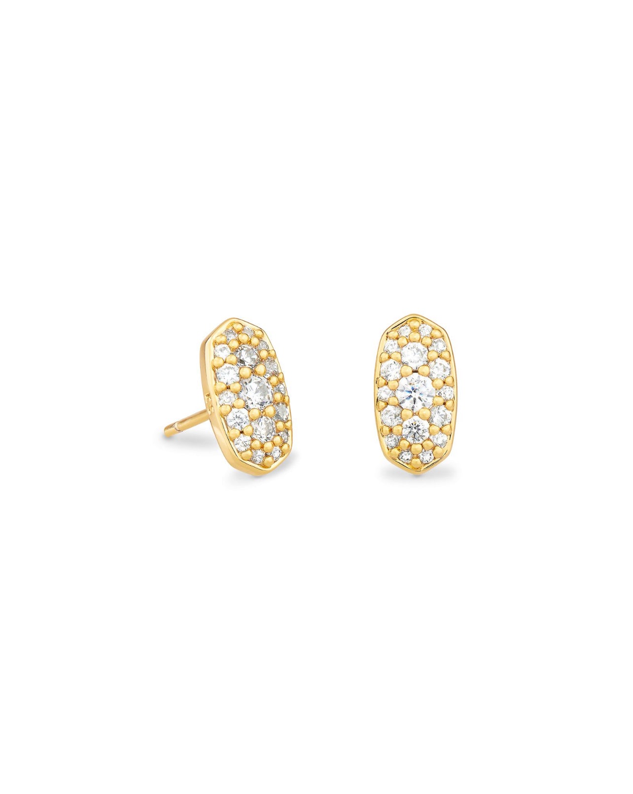 Grayson Crystal Gold Stud Earrings