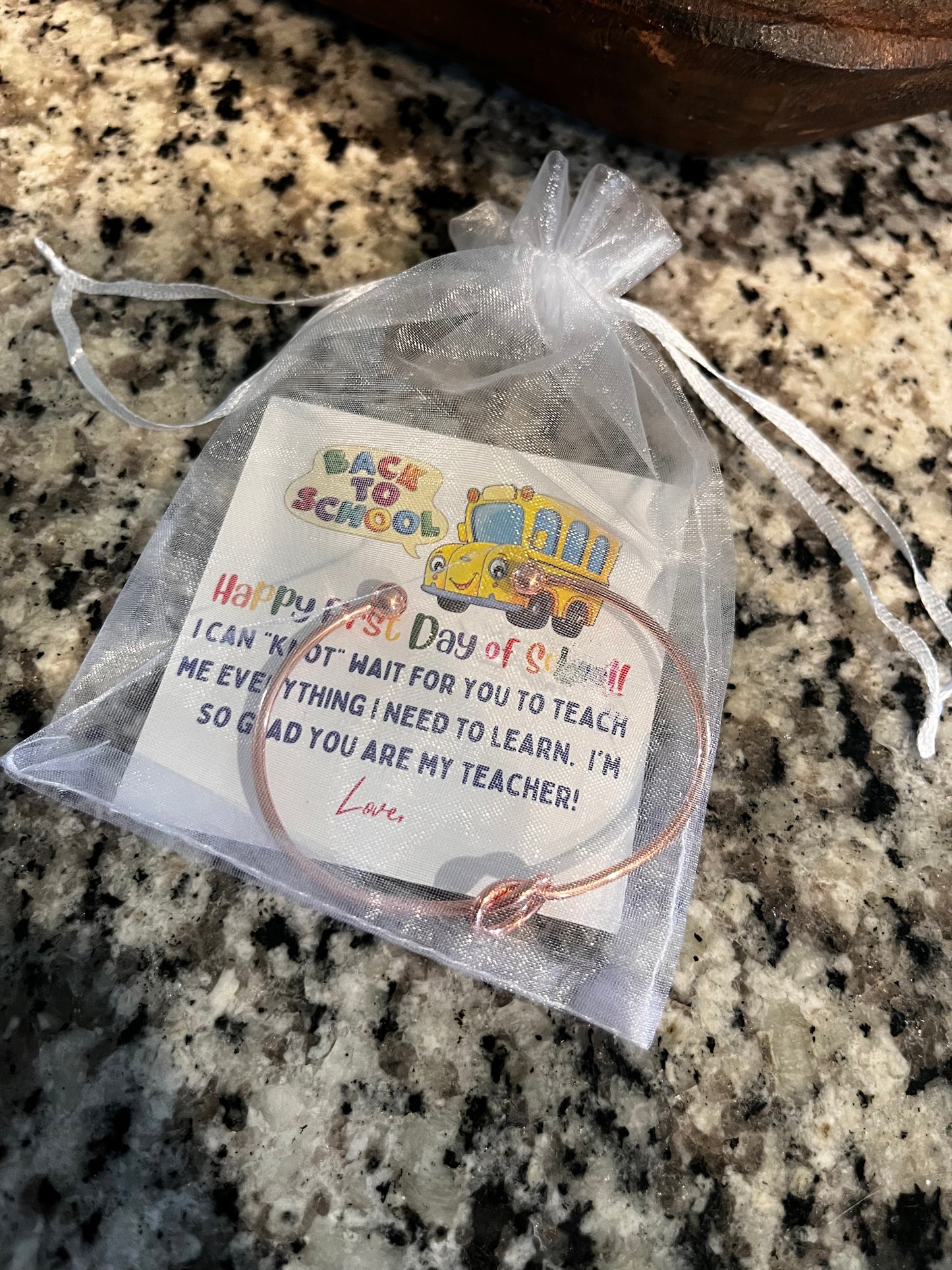 First Day of School Bracelet