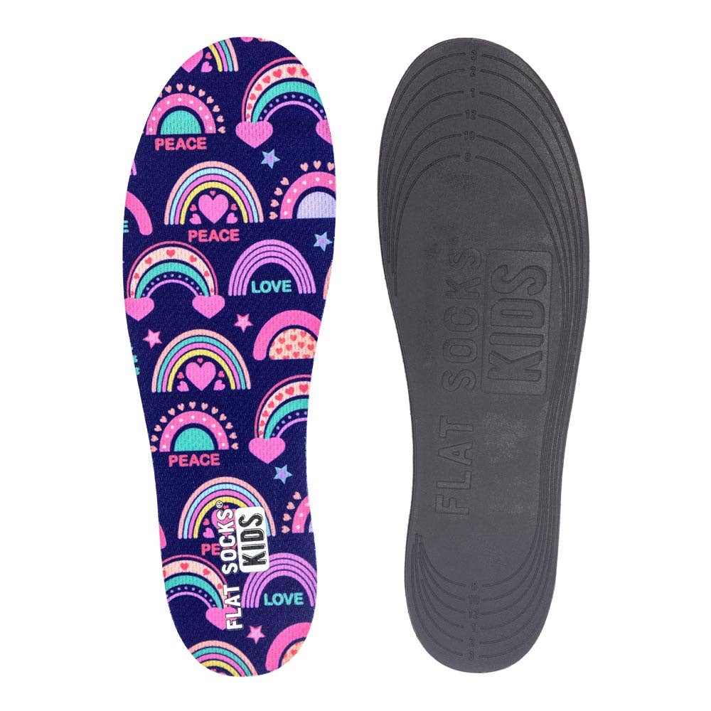 Girl's Rainbow Explosion Flat Socks
