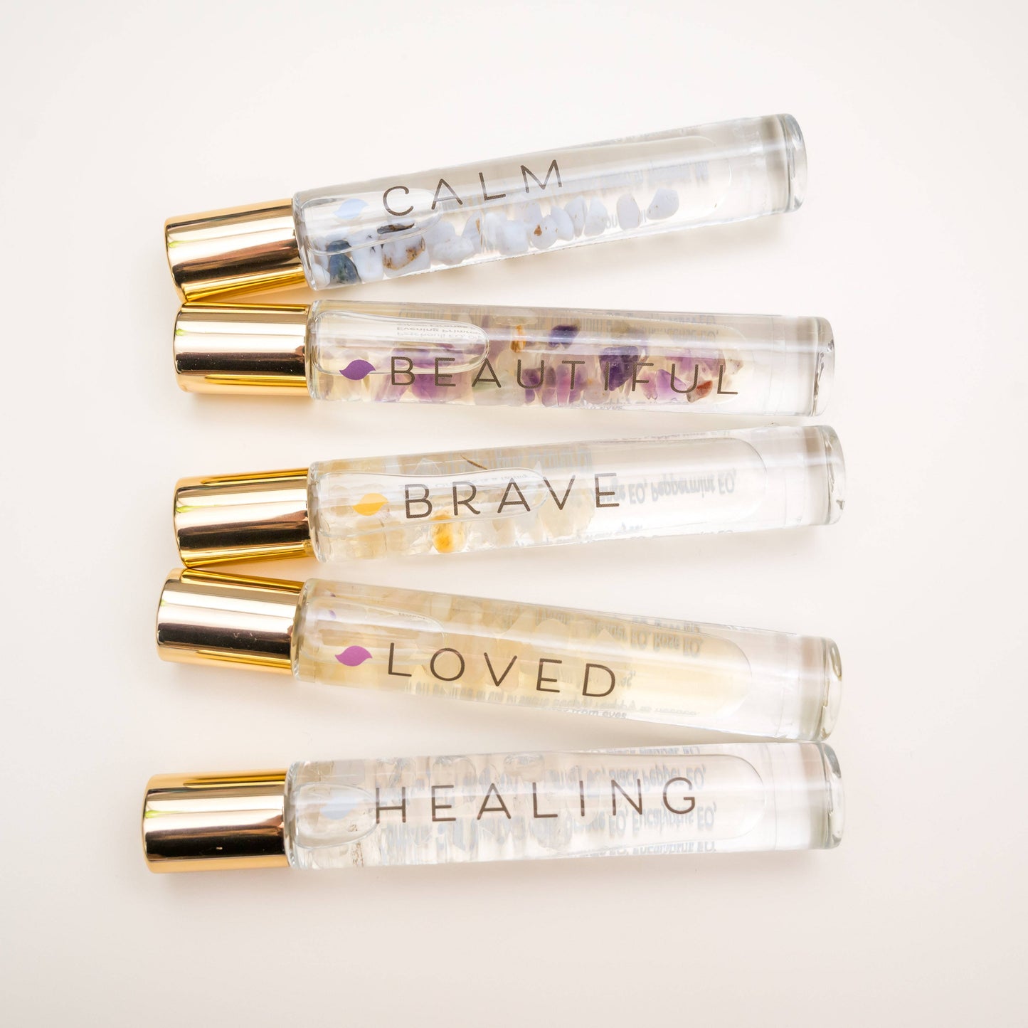 Crystal Roller Bottles, LOVED blend, natural perfume