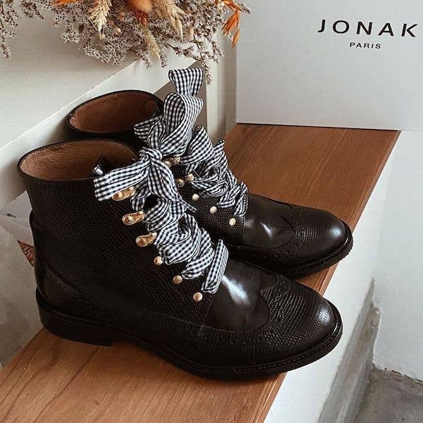 Black Gingham Laces