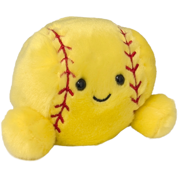 Canned Softball | Stuffed Sports Plush in a Can w/Jokes: Foil Lid