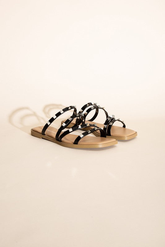 STUD FLAT SLIDES