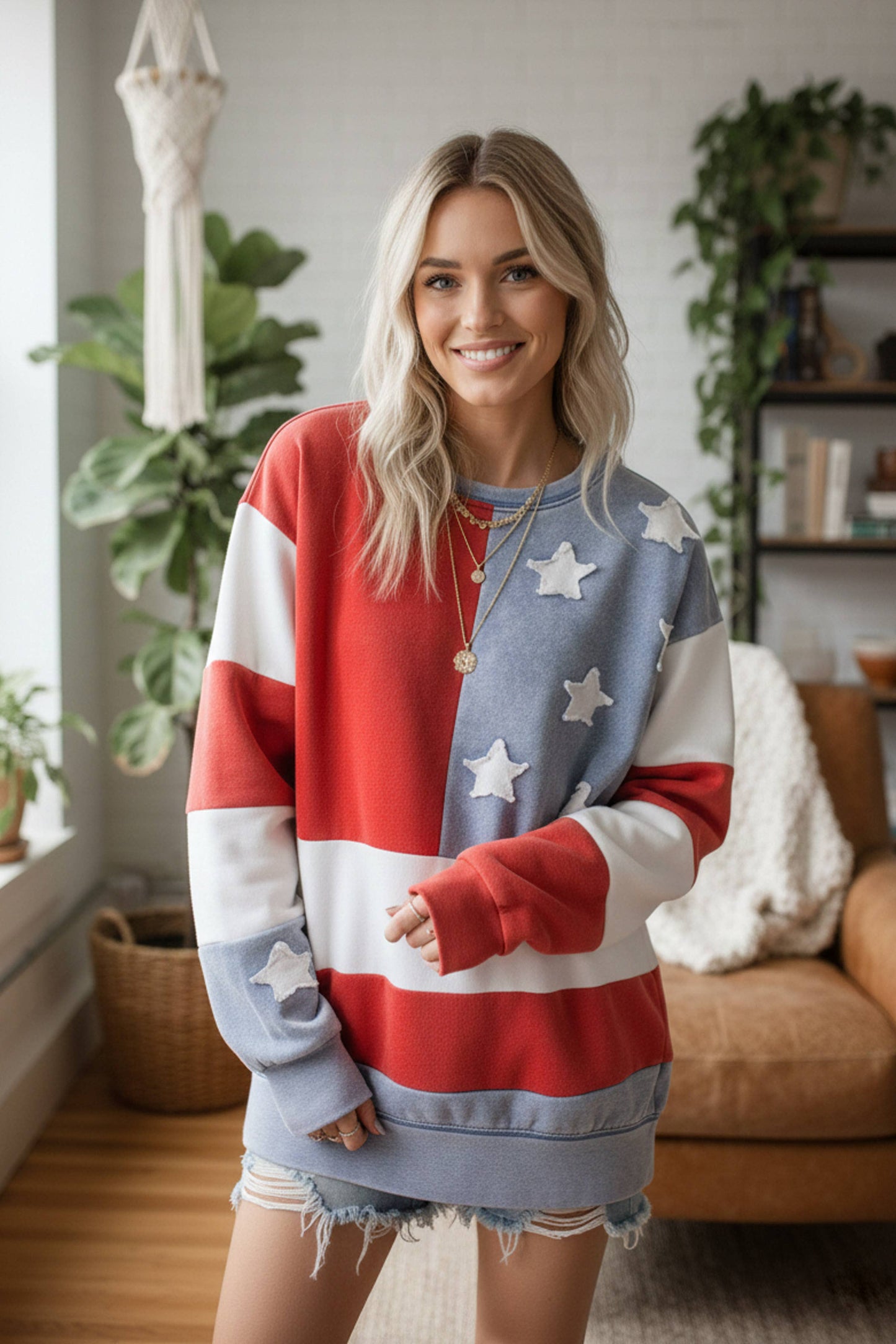 Mineral Washed Americana Sweatshirt