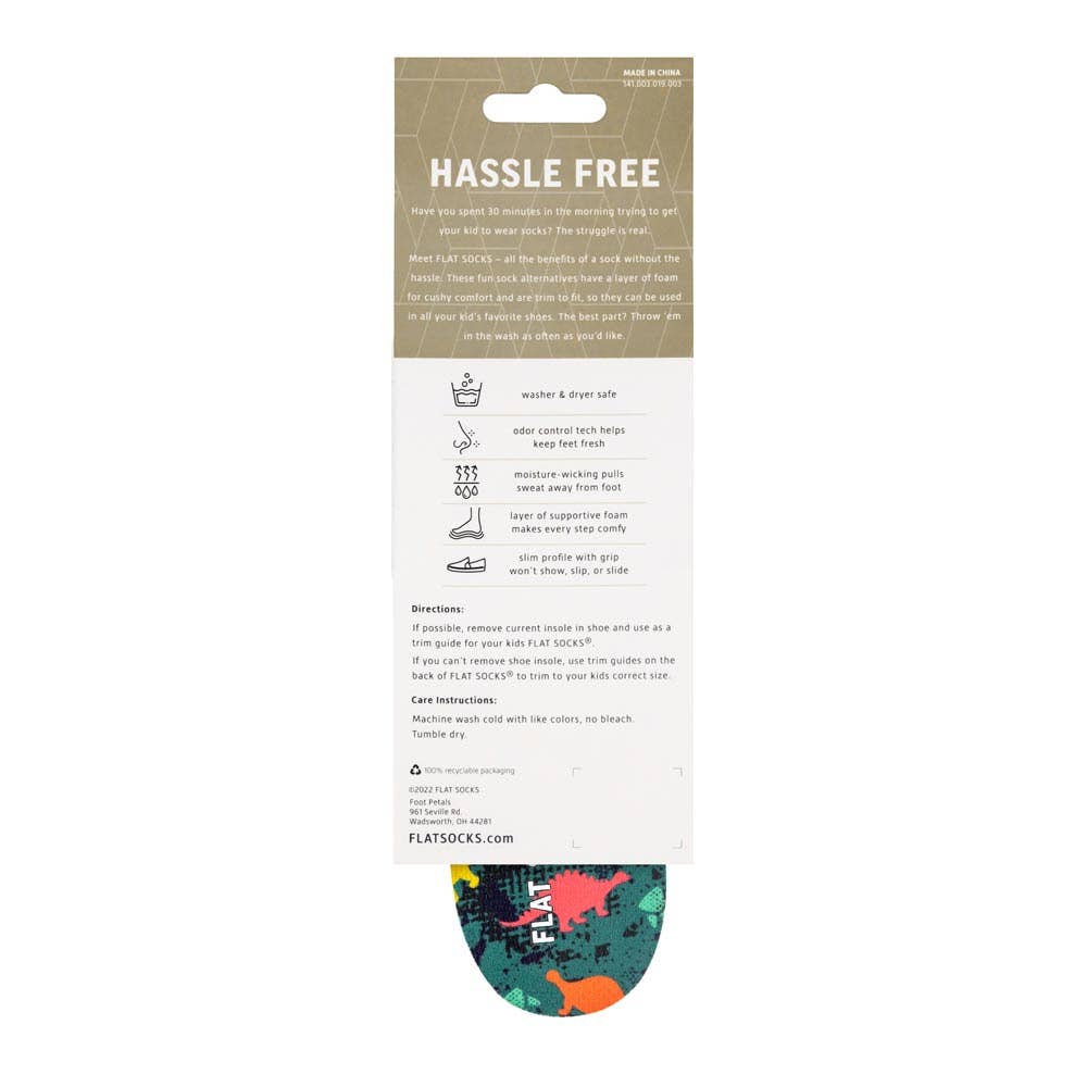 Boy's Dinosaur Flat Socks