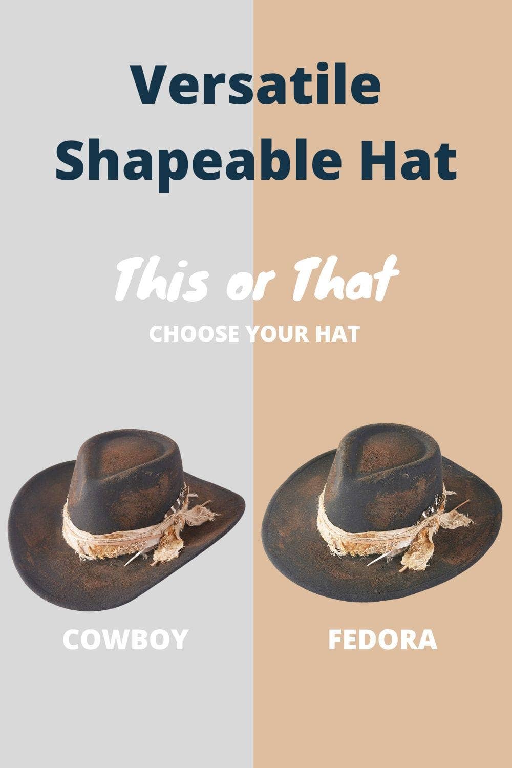 Scarlett Heritage Shapable Fedora Hat