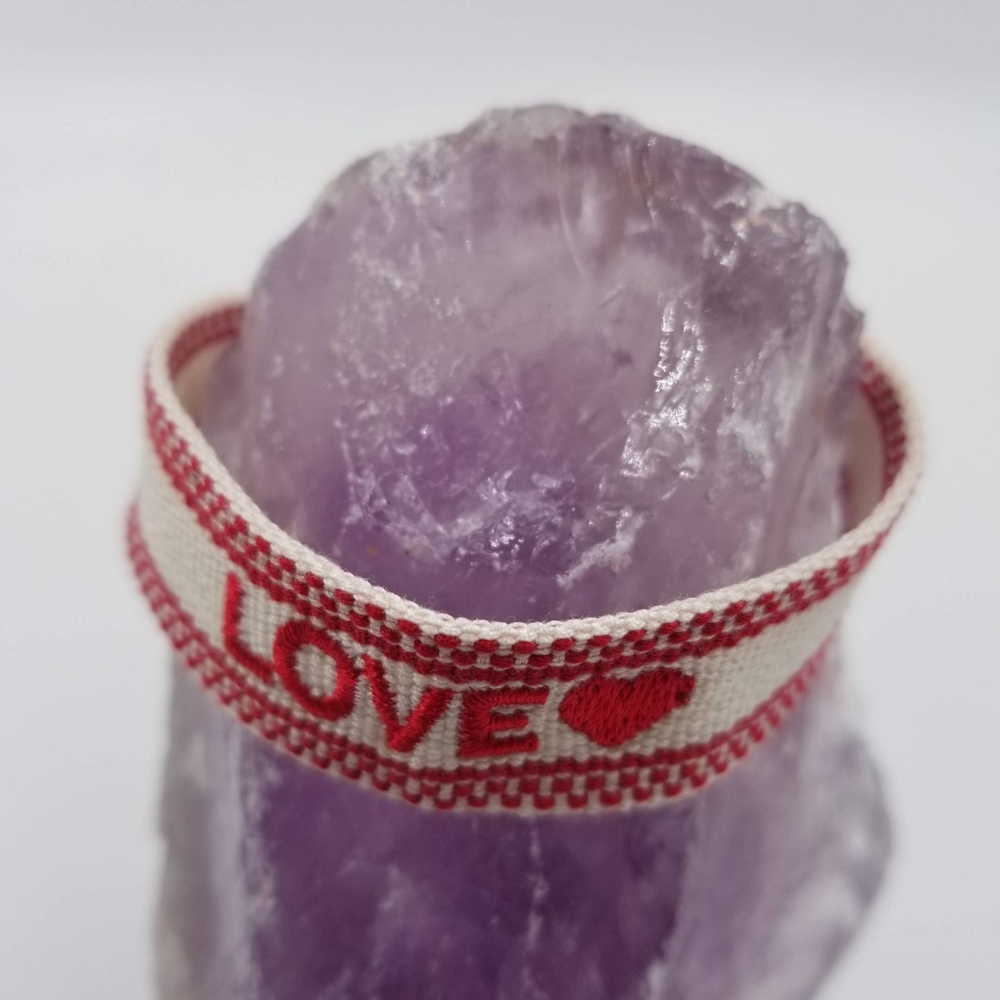LOVE Heart Embroidered Bracelet