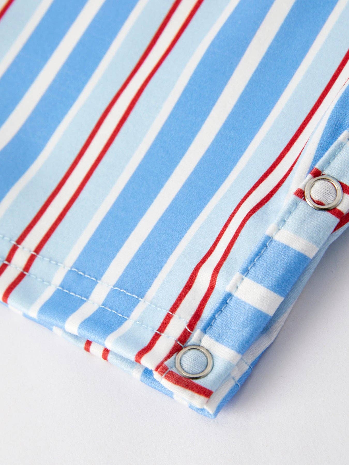 Ice Cream Striped Smocked Baby Boy Romper