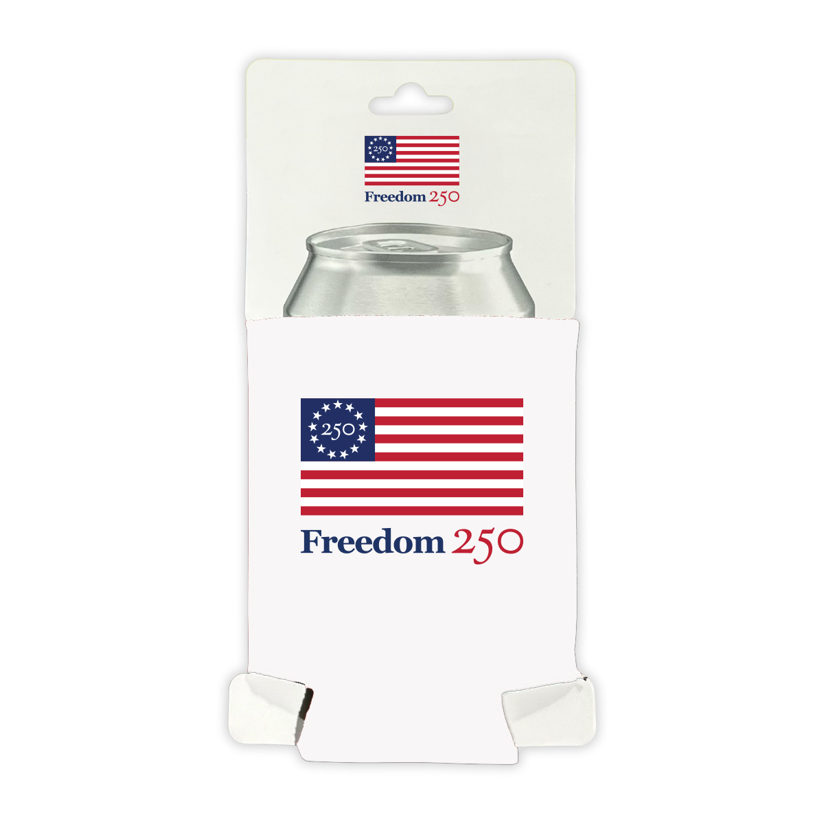 Freedom 250 Beverage Coolie, White